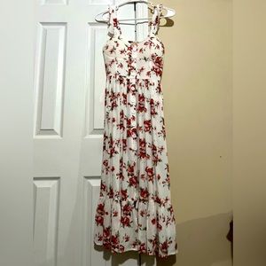 White dress with flowers